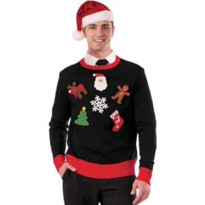 Men's Do It Yourself Ugly Christmas Sweater w/ 6 Pin-On Patches: $8.54 Men's Do It Yourself Ugly Christmas Sweater w/ 6 Pin-On Patches: $8.54