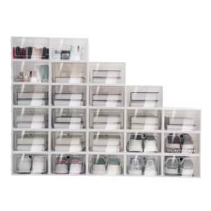 24-Piece Transparent Shoe Box Storage: $38 24-Piece Transparent Shoe Box Storage: $38