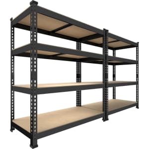 PrimeZone 72" 5-Tier Heavy Duty Storage Shelves 2-Pack: $128