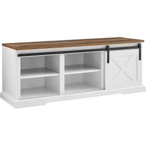 Walker Edison Rustic Farmhouse Storage Bench: $85