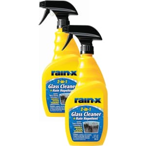 Rain-X 2-in-1 Glass Cleaner and Rain Repellant 23-oz Spray Bottle: 2 for $9 Rain-X 2-in-1 Glass Cleaner and Rain Repellant 23-oz Spray Bottle: 2 for $9