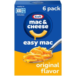 Kraft Easy Mac Original Macaroni & Cheese Microwavable Dinner 6-Pack: $2 via Sub & Save Kraft Easy Mac Original Macaroni & Cheese Microwavable Dinner 6-Pack: $2 via Sub & Save