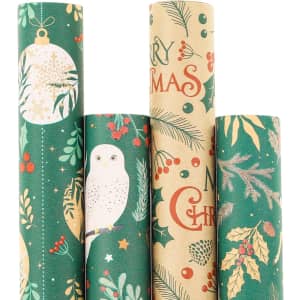 Woric 30" x 120" Kraft Christmas Wrapping Paper Roll 4-Pack: $17.93 Woric 30" x 120" Kraft Christmas Wrapping Paper Roll 4-Pack: $17.93