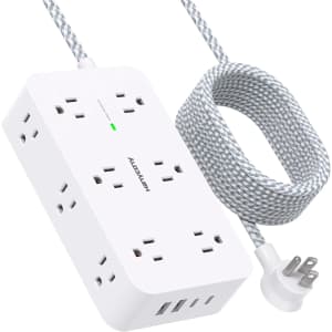 10-Foot Extension Cord w/ 12 Outlets: $9.99