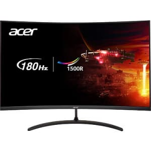 Acer Nitro 31.5" 1080p HDR Curved 180Hz FreeSync Gaming Monitor: $180