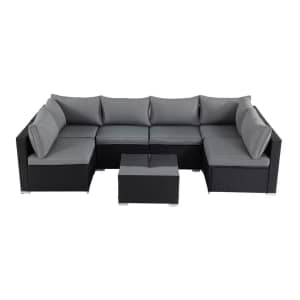 8-Piece Sectional Sofa Patio Furniture Set: $280.98