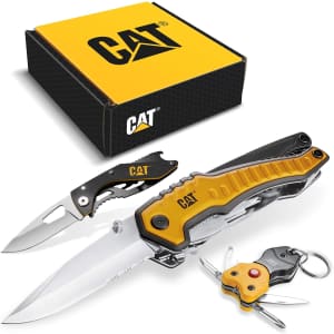 Caterpillar Cat 9-in-1 Multi-Tool, Knife, and Multi-Tool Key Chain Gift Box Set: $30