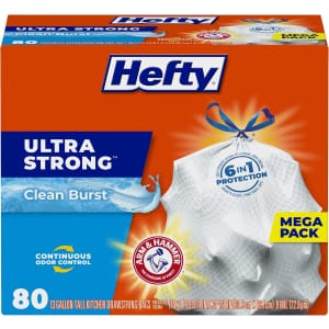 Hefty Ultra Strong 13-Gallon Trash Bag 80-Pack: $11 via Sub & Save Hefty Ultra Strong 13-Gallon Trash Bag 80-Pack: $11 via Sub & Save