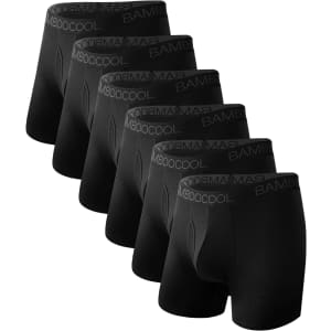 Bamboo Cool Moisture-Wicking Men's Boxer Briefs 6 Pack: $37