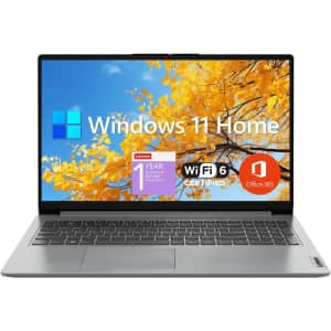 Lenovo IdeaPad 1 Celeron N4500 15.6" Laptop: $287 Lenovo IdeaPad 1 Celeron N4500 15.6" Laptop: $287