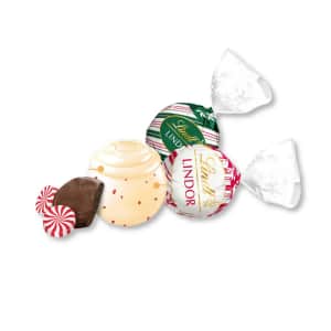 Lindt LINDOR Peppermint Assorted Chocolate Truffle 5-lb. Bag: $40