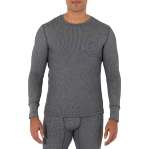 Fruit of The Loom Men's Recycled Waffle Thermal Underwear Crew Top (L only): $9.60