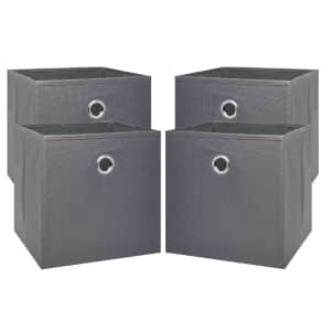 Mainstays Collapsible Cube Storage Bins 4-Pack: $9.98