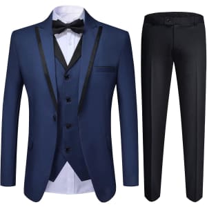 Yffushi Men's 3 Piece Slim Fit Suit: $34.99