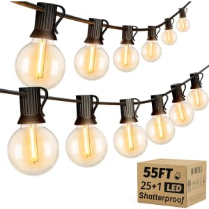 55-Foot LED Outdoor String Lights: $18 55-Foot LED Outdoor String Lights: $18