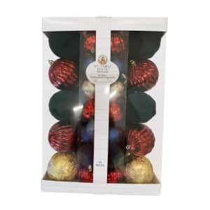 62-Count Multicolor Shatterproof Christmas Ornament: $9.96