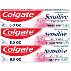 Colgate Whitening Toothpaste for Sensitive Teeth 3-Pack: $7.07 via Sub. & Save