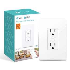 TP-Link Kasa Smart WiFi In-Wall Power Outlet: $15 TP-Link Kasa Smart WiFi In-Wall Power Outlet: $15