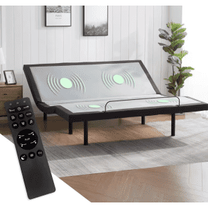 Hearth & Harbor King Adjustable Bed Base w/ Massage, LEDs & Remote: $599 Hearth & Harbor King Adjustable Bed Base w/ Massage, LEDs & Remote: $599