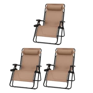 Four Seasons Courtyard Sunny Isles XL Zero Gravity Chairs 3-Pack: $90 Four Seasons Courtyard Sunny Isles XL Zero Gravity Chairs 3-Pack: $90