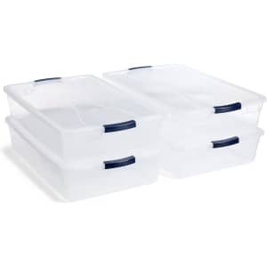 Rubbermaid Cleverstore 42-Quart Stackable Storage Bin 4-Pack: $48
