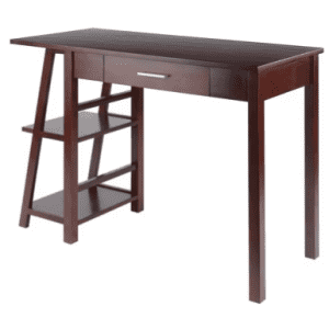 Winsome Aldric Writing Desk w/ Side Shelves: $84