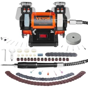 Vevor Bench Buffer Polisher w/ 100pc Tools: $41