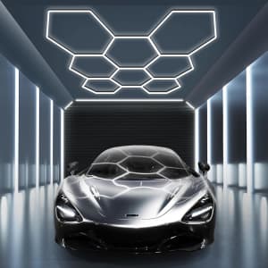 MODERN 38,880-Lumen 6,500K 8-Hexagon Garage Light: $72.31