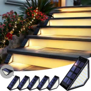 Patiowin Solar Step Lights 6-Pack: $11.99