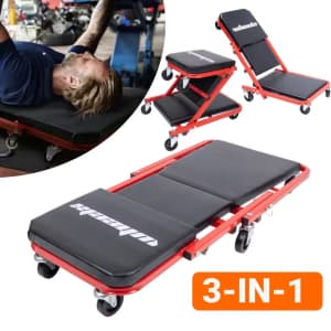 3-in-1 Rolling Mechanic Creeper Seat: $24.91