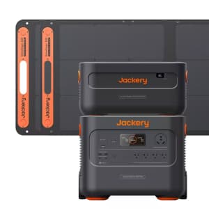 Jackery Explorer 2000 Plus 3,000W Portable Power Station + Battery Pack + 2 SolarSaga 200W Solar Panels: $2,499