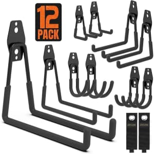 Smartology Wall Mount Garage Hooks 12-Pack: $21 Smartology Wall Mount Garage Hooks 12-Pack: $21