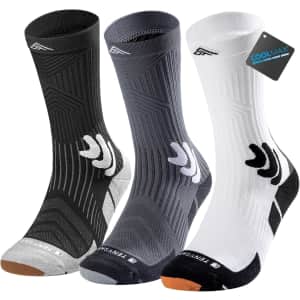 Tenysaf Men's Compression Running Socks 3-Pair Set: $12.49 Tenysaf Men's Compression Running Socks 3-Pair Set: $12.49