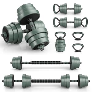 Gymax 4-in-1 Adjustable Dumbbell Set: $119.99