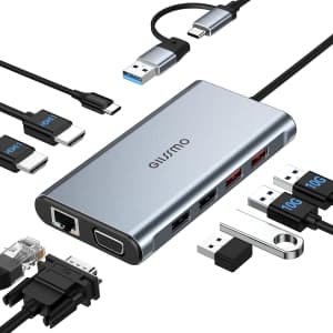 9-in-1 USB-A and USB-C Dual Monitor Docking Station: $38.49