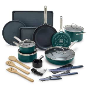 Blue Diamond Enhanced Ceramic Nonstick 30-Piece Cookware Set: $99.99 Blue Diamond Enhanced Ceramic Nonstick 30-Piece Cookware Set: $99.99