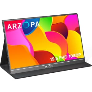 Arzopa 15.6" 1080p Portable USB-C Monitor: $60