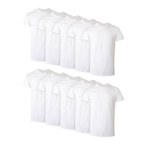 Hanes Men's Super Value Crew T-Shirt 10-Pack: $20 Hanes Men's Super Value Crew T-Shirt 10-Pack: $20