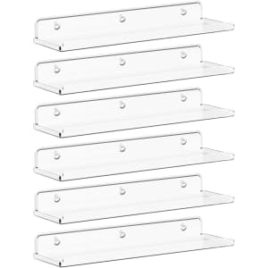 Lifewit 15" Floating Shelves 6-Pack: $16.98 Lifewit 15" Floating Shelves 6-Pack: $16.98