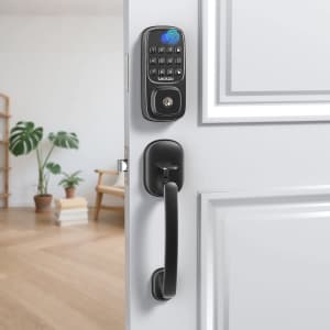 Smart Door Lock with Handle: $56.99