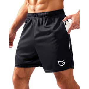 G Gradual Men's 7" Gym Shorts with Zipper Pockets: $11.89