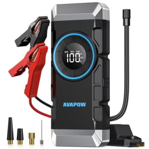 Avapow 3000A 12V Jump Starter with Air Compressor: $49.99 Avapow 3000A 12V Jump Starter with Air Compressor: $49.99