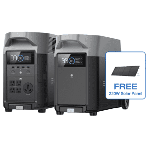 Certified Refurb EcoFlow Delta Pro 3,600Wh Power Station + Extra 7200Wh Battery + 220W Solar Panel: $1,999 Certified Refurb EcoFlow Delta Pro 3,600Wh Power Station + Extra 7200Wh Battery + 220W Solar Panel: $1,999