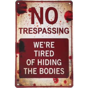 Halloween Decorations Metal Tin Sign: $4.99