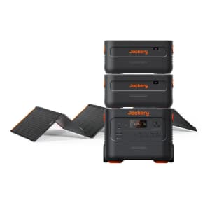Jackery Explorer 2000 Plus 3,000W Power Station + 2000 Plus Battery Pack 2-Pack + 500W Solar Panel: $3324.05