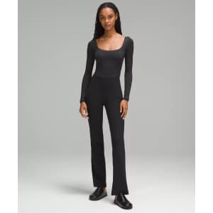 lululemon Women's Wundermost Ultra-Soft Nulu Square-Neck Long-Sleeve Bodysuit: $29