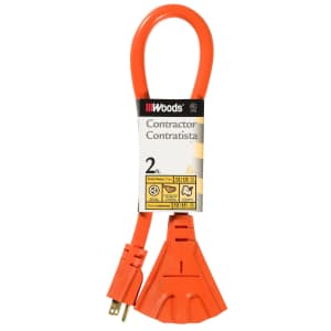 Woods 3-Outlet Outdoor 2-Foot Extension Cord: $5.80 Woods 3-Outlet Outdoor 2-Foot Extension Cord: $5.80