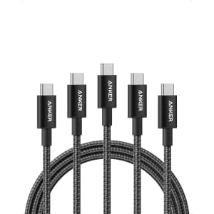 Anker 6-Foot USB C Charger Cable 5-Pack: $14