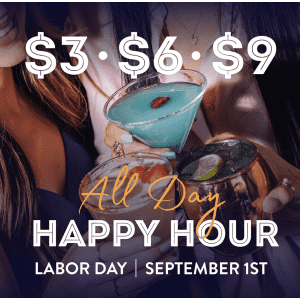 Kona Grill All-Day Happy Hour: $3, $6, and $9 offers