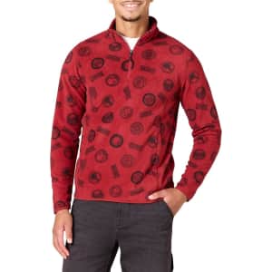 Amazon Essentials x Disney Men's Marvel Logo Quarter-Zip Jacket: $11.99
